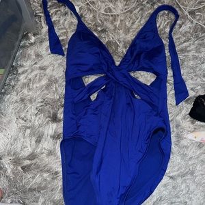 Kenneth Cole royal blue once piece cut out